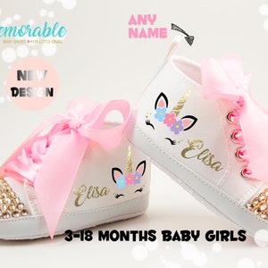 Unicorn Baby Girl Shoes, Baby Girl Outfit, Unicorn Baby Girl Gift, first birthday gift,Personalized Baby Shoes Personalized Gift,Baby Shower