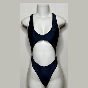 Exotic Dancewear Black Thong Bodysuit •Stripper Dancewear•Rave Outfits• Club-Attire •by Bodysuitkloset