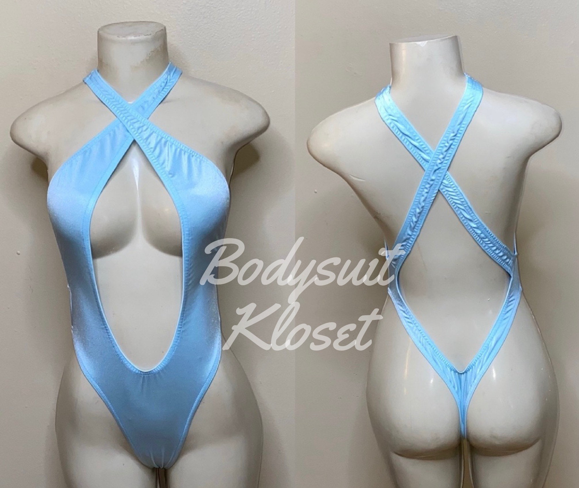 Blue Mesh Bodysuit 