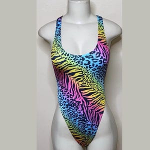 Exotic Dancewear Uni Snake Thong Bodysuit •Stripper Dancewear•Rave Outfits• Club-Attire •by Bodysuitkloset
