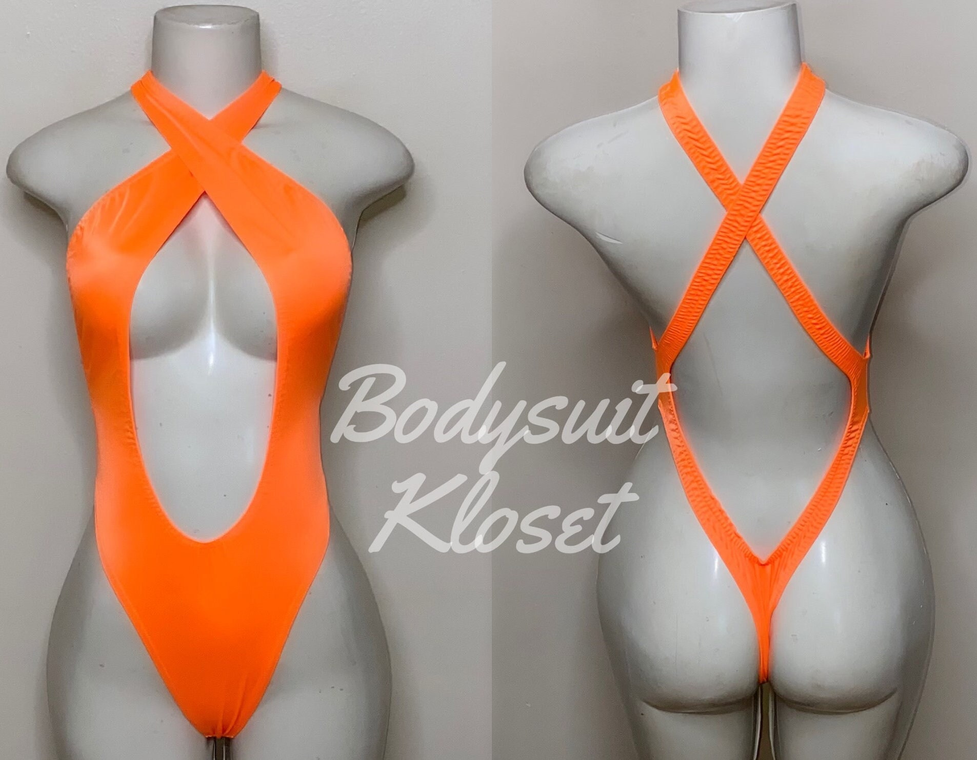 Orange Morphsuit XLarge Unisex Unitard Romper Stretch Leotard Spandex Cat  Suit