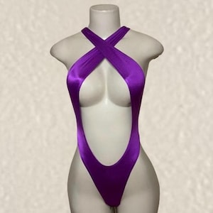 Exotic Dancewear Hibiscus Thong Bodysuit • Outfit • Dance • Rave • Club • Gift | BodysuitKloset