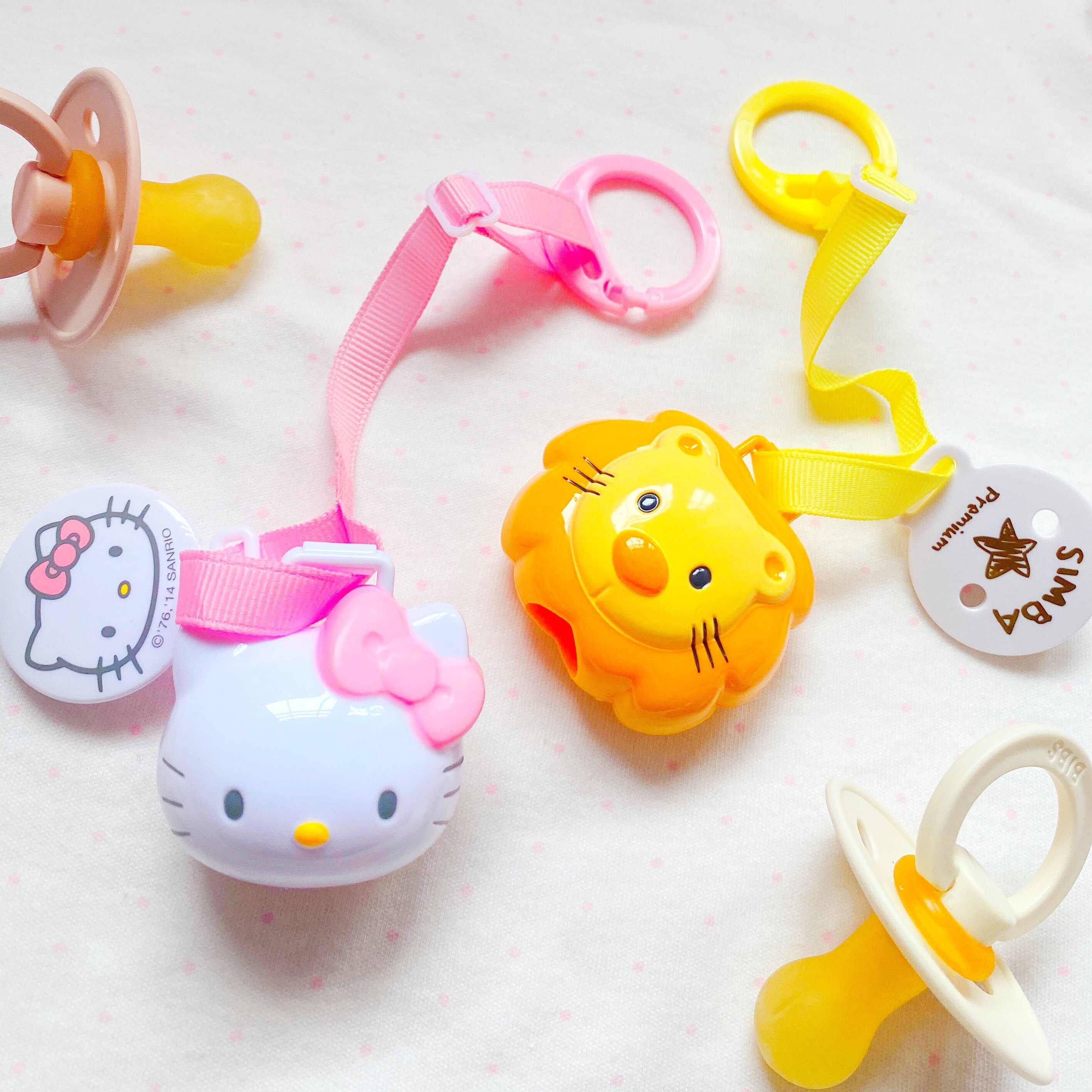 Hello Kitty & Lion King Baby Pacifier Clip Holder Cover Etsy