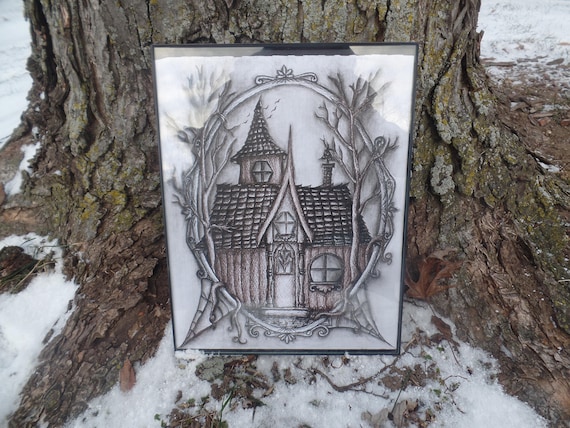 The Dark Cottage Cabin In The Woods Haunted Cabin Walking In Etsy