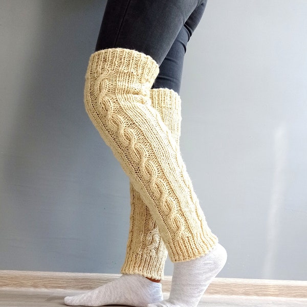 Cable Knit Socks - Etsy