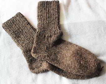 100% Wool socks! Handmade thick wool socks! Natural sheep wool socks from Bulgaria! Warm winter socks! Made to order!