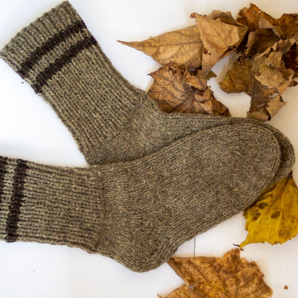 Handgebreide wollen sokken, dikke warme wintersokken, extra klein tot extra groot formaat