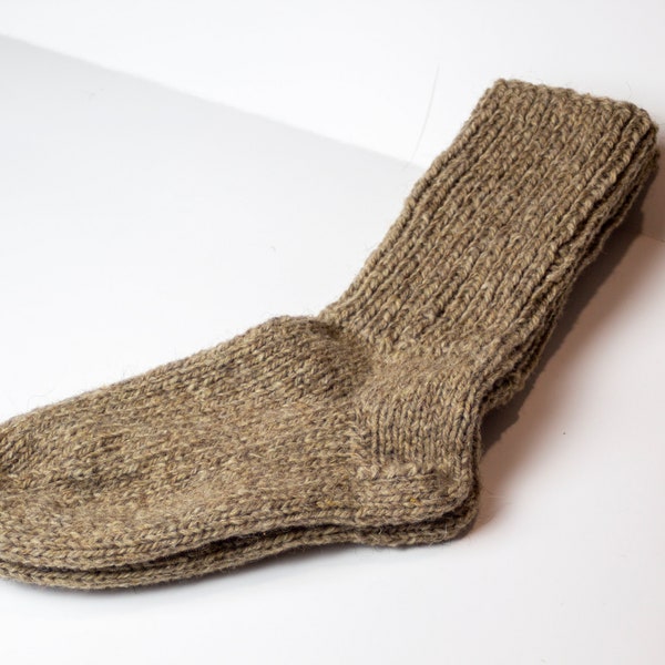 Natürliche Wärmesocken aus Wolle! Hausschuhe Socken! Handgestrickte dicke bulgarische Wollsocken!