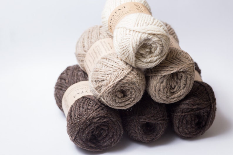 Natural wool yarn 100 wool Etsy