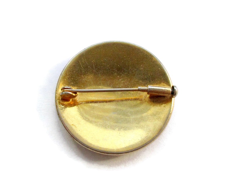 toledoware brooch Vintage damascene bird brooch