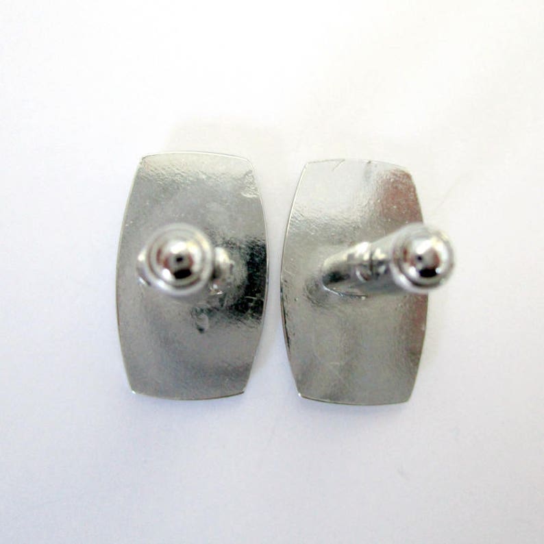 Vintage silver tone cuff links