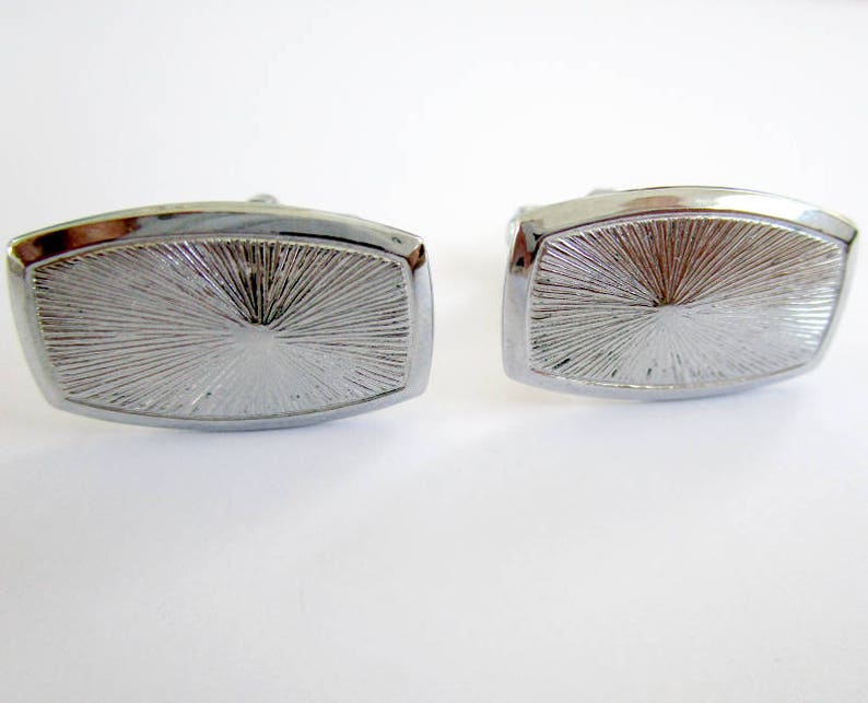 Vintage silver tone cuff links
