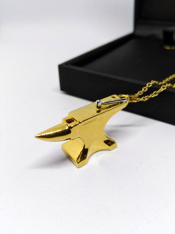 Men/'s Silver Pendant,Men/'s Gift,Unisex Pendant,Valentine/'s Day Gift Anvil Necklace Anvil Pendant Silver Anvil Necklace Steampunk Jewelry