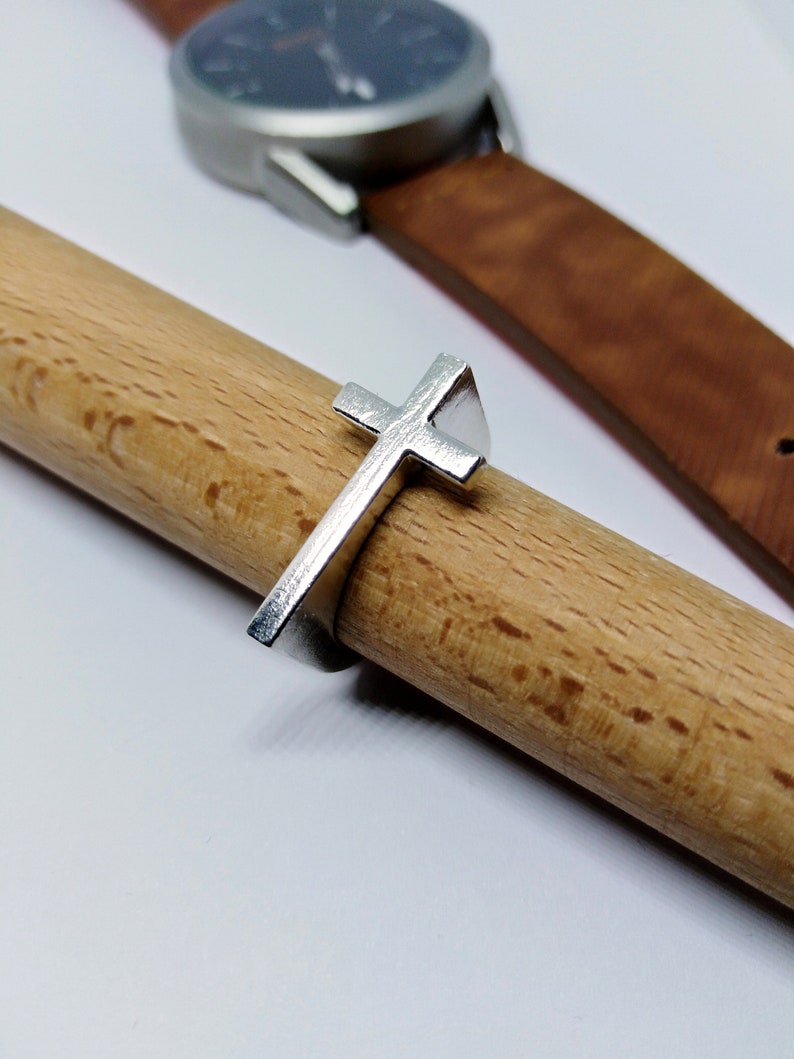 24K Gold Cross Ring Women's Gold Cross Ring Midi Silver Etsy