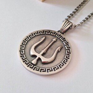 Silver Pendant Trident for children main image 0