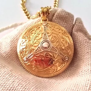 Gold Viking Shield Pendant | Handmade Silver 925 Shield Pendant | Men's Shield Pendant | Women's Gold Shield Pendant | Men's Gold Pendant