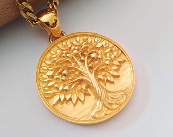 Ciondolo Albero Della Vita In Argento 925 Con Zirconi Bianchi - Rodiato, 21x31 Mm, Made In Germany