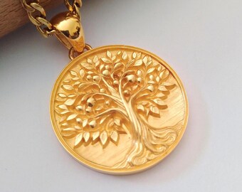 Ciondolo Albero Della Vita In Argento 925 Con Zirconi Bianchi - Rodiato, 21x31 Mm, Made In Germany