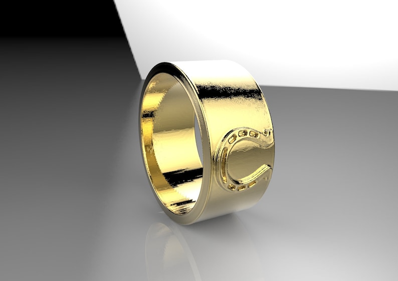 Silver Band Ring Gold Band Ring Men/'s Ring Lucky Ring Unisex Band Ring Horseshoe Band Ring Horseshoe Ring Lucky Horseshoe Ring