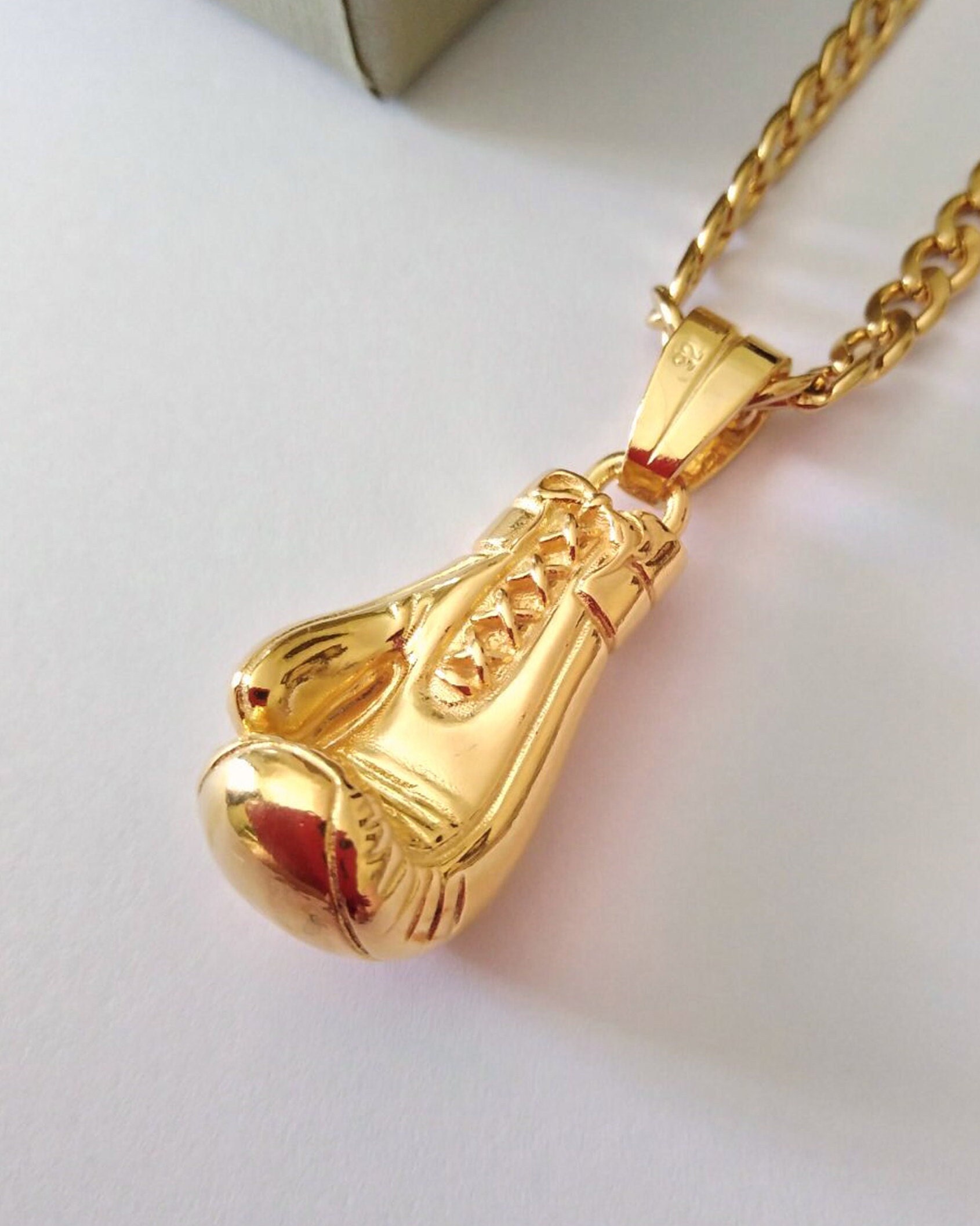 Pendant Necklace Gold/Silver Plated Mini Boxing Glove Necklace Boxing  Jewelry Cool Pendant For Men Boys Chain Necklaces From Huierjew, $1.35 |  DHgate.Com