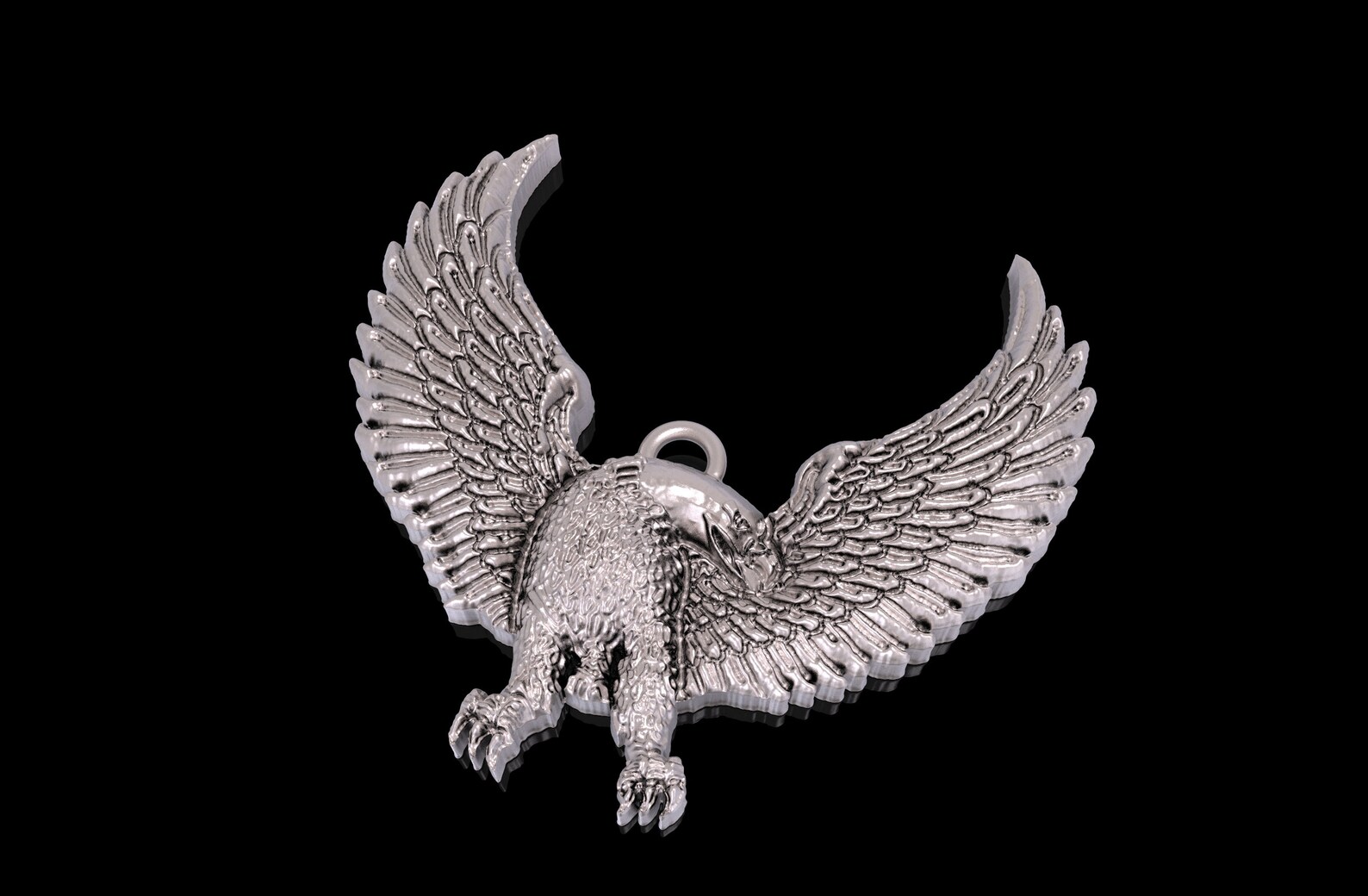 24K Gold Eagle Pendant Sterling Silver Eagle Necklace 14K Etsy