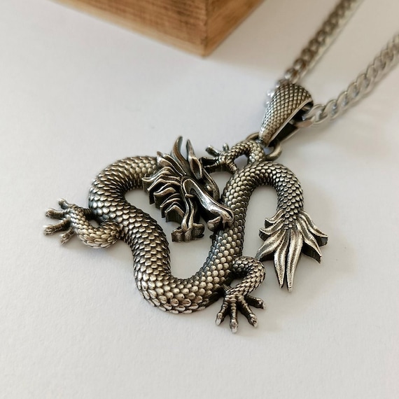 Flat Chinese Serpent Dragon Charm