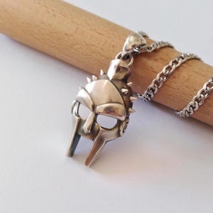 Oxidized Silver 925 Gladiator Helmet Pendant | Handcrafted Aged Sterling Silver Gladiator Helmet Necklace | Unisex Gladiator Helmet Pendant image 8
