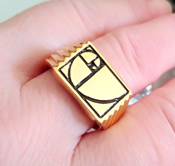 Golden rule cheap engraved ring