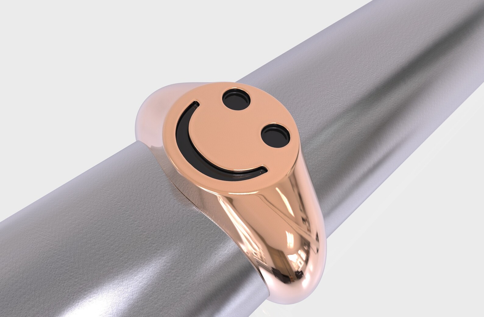 Bague smiley en or 24K bague Emoji Smiley Argent Sterling Etsy France