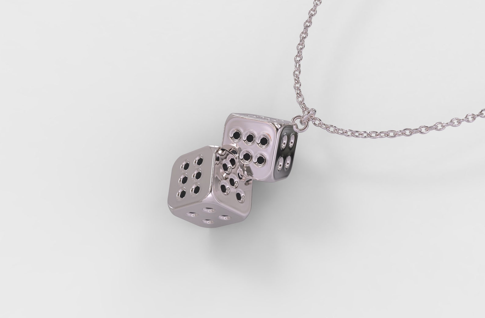 Gold Double Dice Pendant Double Dice Jewelry Double Dice Etsy