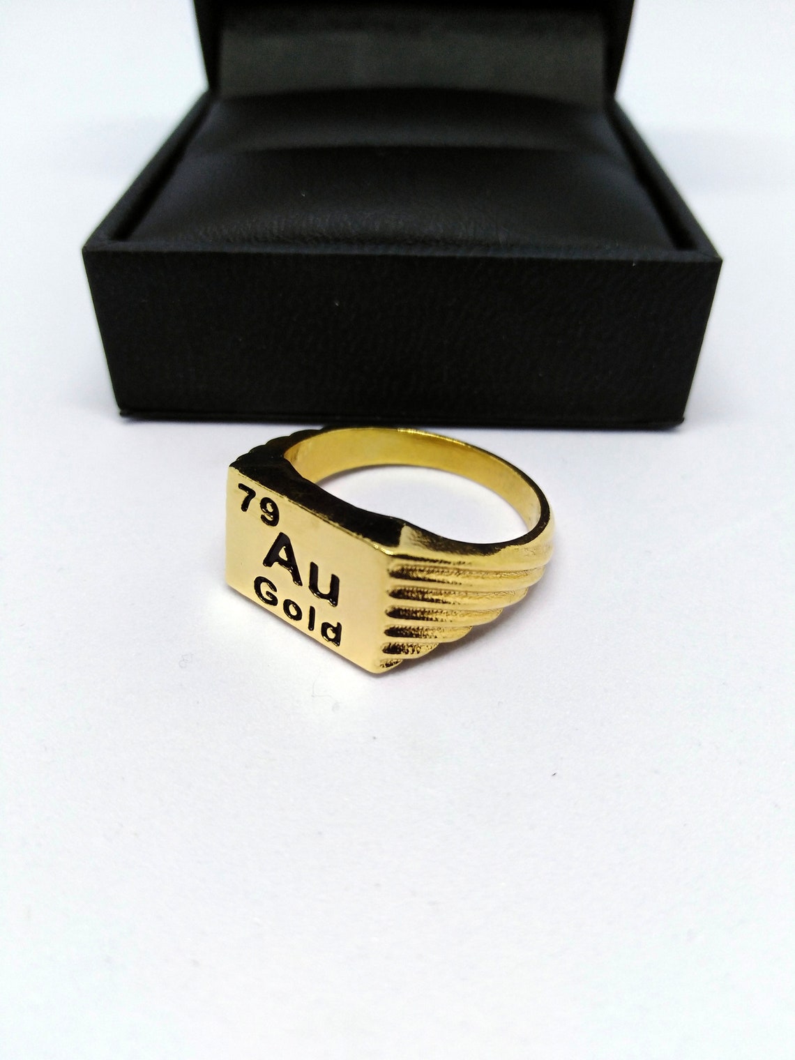 Gold Element Ring Au Gold Ring Periodic Table Ring Periodic Etsy