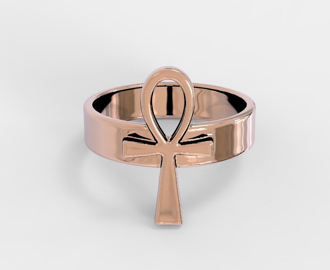 Bague Ankh en or bague croix Ankh argent 925 bague croix Ankh or