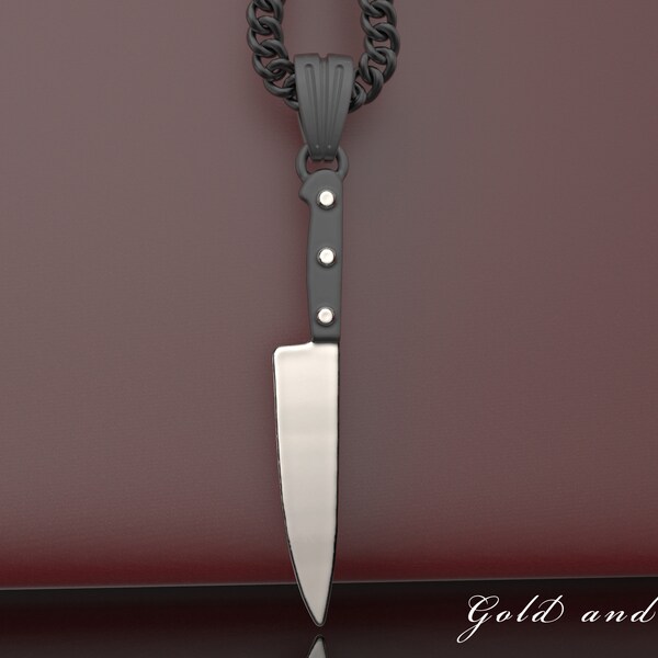 Chef Knife Pendant Etsy