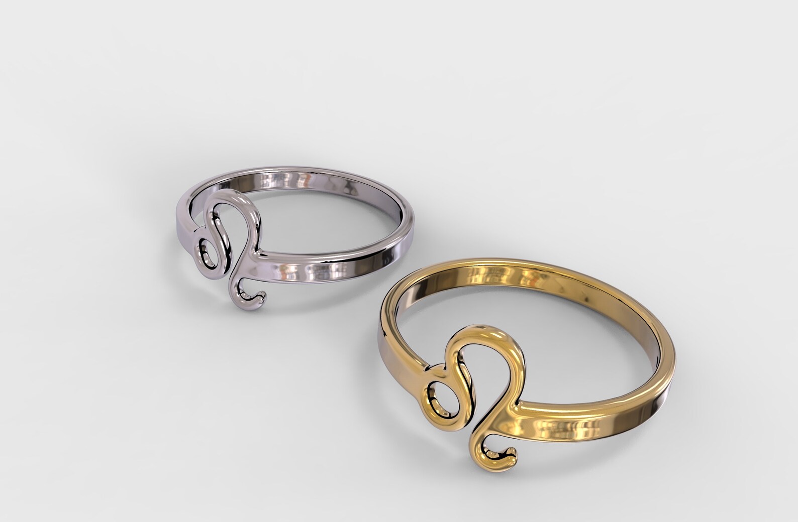 Gold Leo Zodiac Sign Ring Rose Gold Leo Sign Ring Leo Etsy