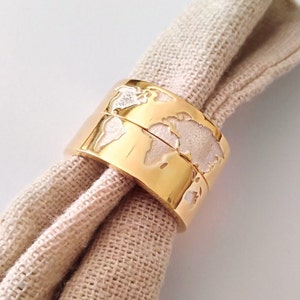 Gold handgefertigte Erdkarte Ring, Silber 925 Karte Ring, Gold Globe Map Ring, Herren Erdkarte Ring, Frauen Silber Erde Mar Ring, Traveler Ring