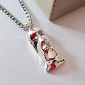 Gold Moai Pendant, Sterling Silver Moai Necklace, Rose Gold Moai Jewelry, Men&#39;s Sterling Silver Moai Pendant, Women&#39;s Rose Gold Moai Pendant
