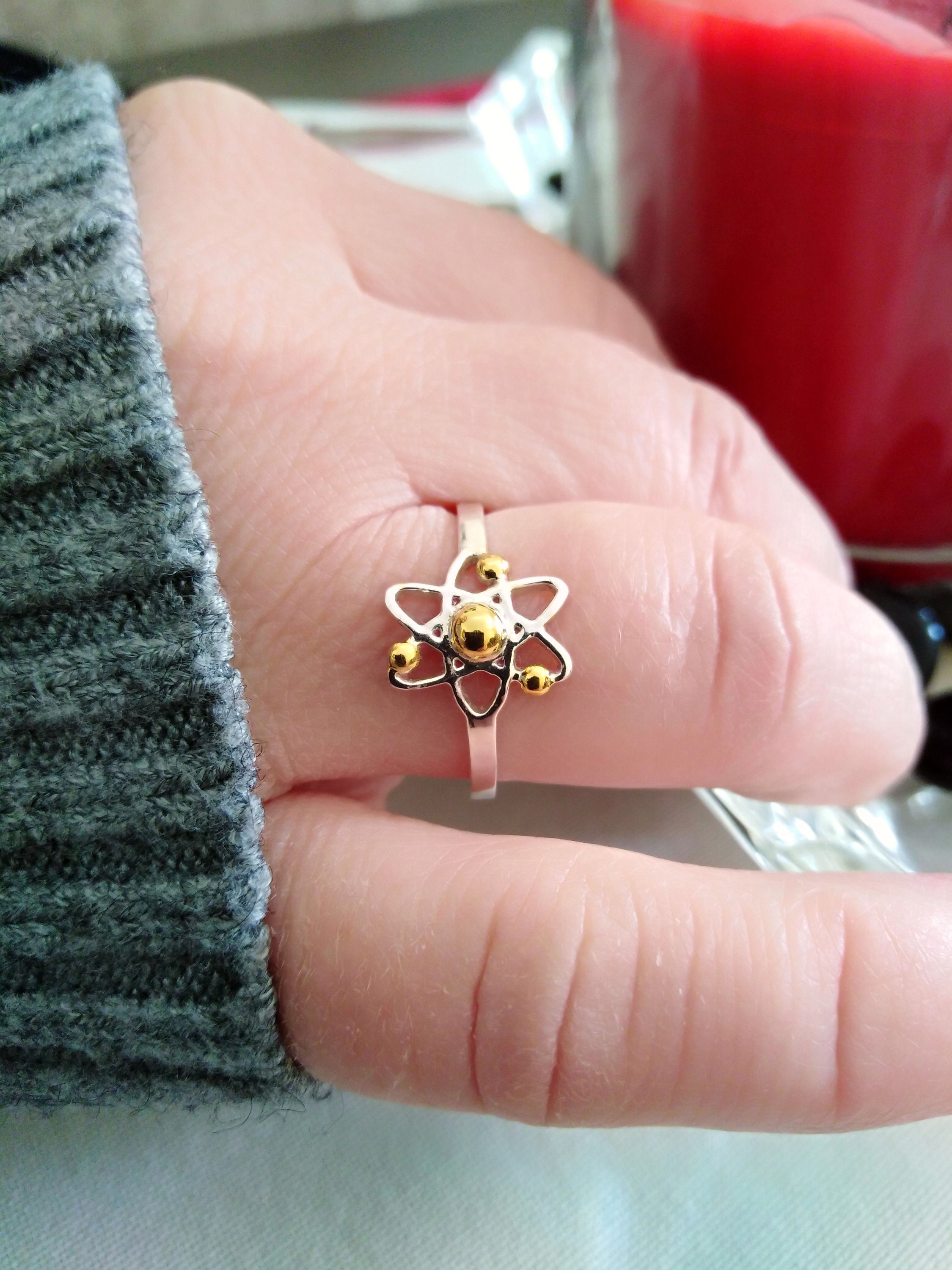 Atomic Ring Atom Ring Atom Science Ring Science Etsy
