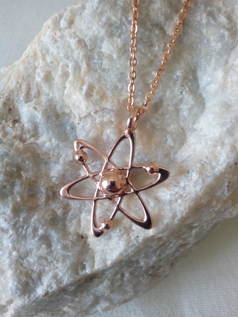 Atom Pendant Atom Necklace Science Jewelry Science Pendant Etsy