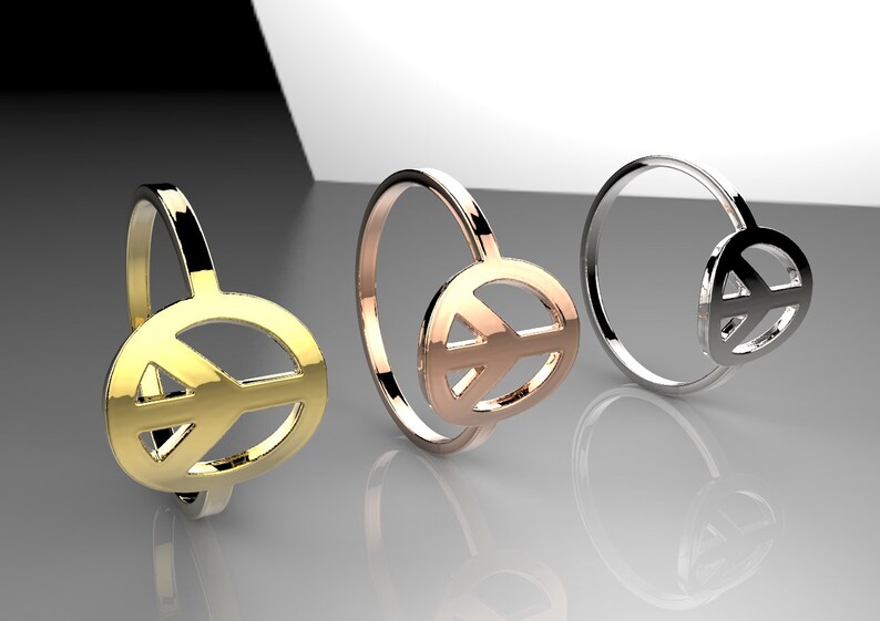 Rose Gold Peace Ring Peace Symbol,Symbol of Peace,Mother/'s Day Gift Peace Ring Silver Peace Ring Peace Symbol Ring Peace Symbol Jewelry