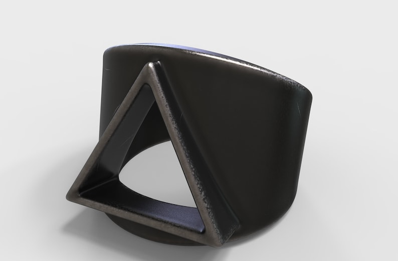 Triangle Ring Gift for Him Oxidized Silver Ring Men/'s Aged Silver Ring Geometric Ring,Geometric Jewelry,Father/'s Day Gift Men/'s Jewelry