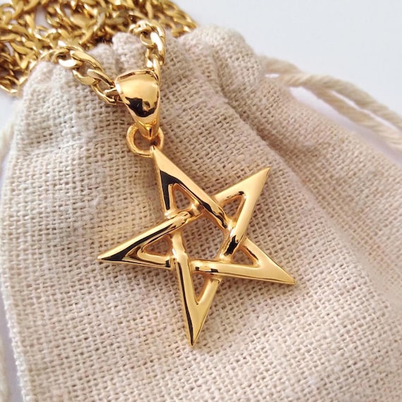 Collana Con Ciondolo Stella Pentagramma In Argento 925 - Include Catenina 45,7 Cm E Scatola Regalo - 2