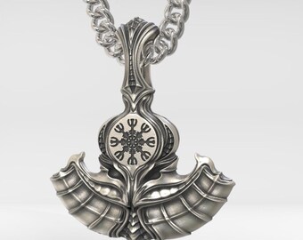 Oxidized Solid Silver 925 Mjolnir Pendant | Handcrafted Aged Silver 925 Hammer of Thor Necklace | Men's Mjolnir Pendant | Mjolnir Necklace