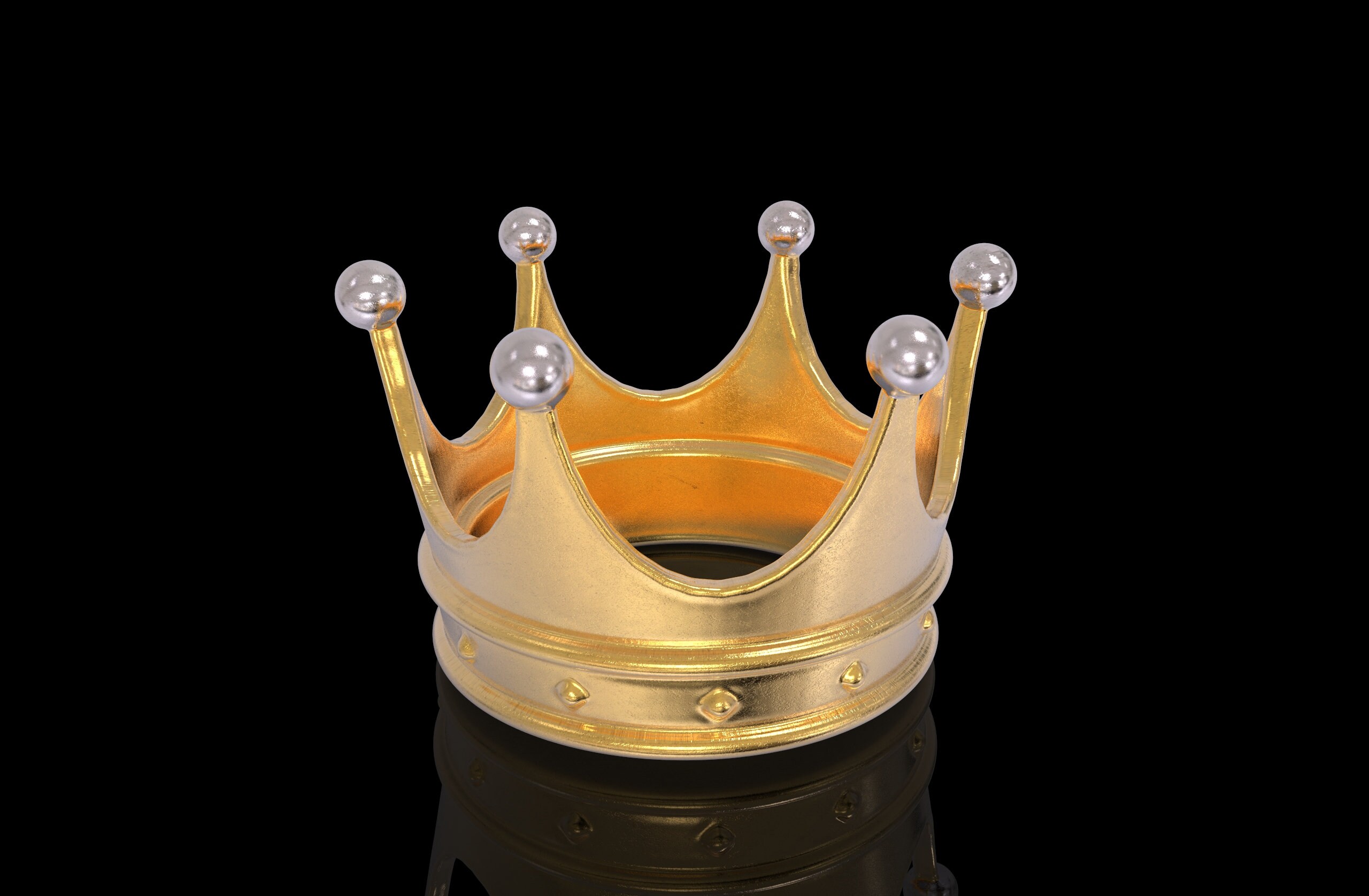 24K Gold Crown Ring Gold Crown Ring Sterling Silver Crown Etsy