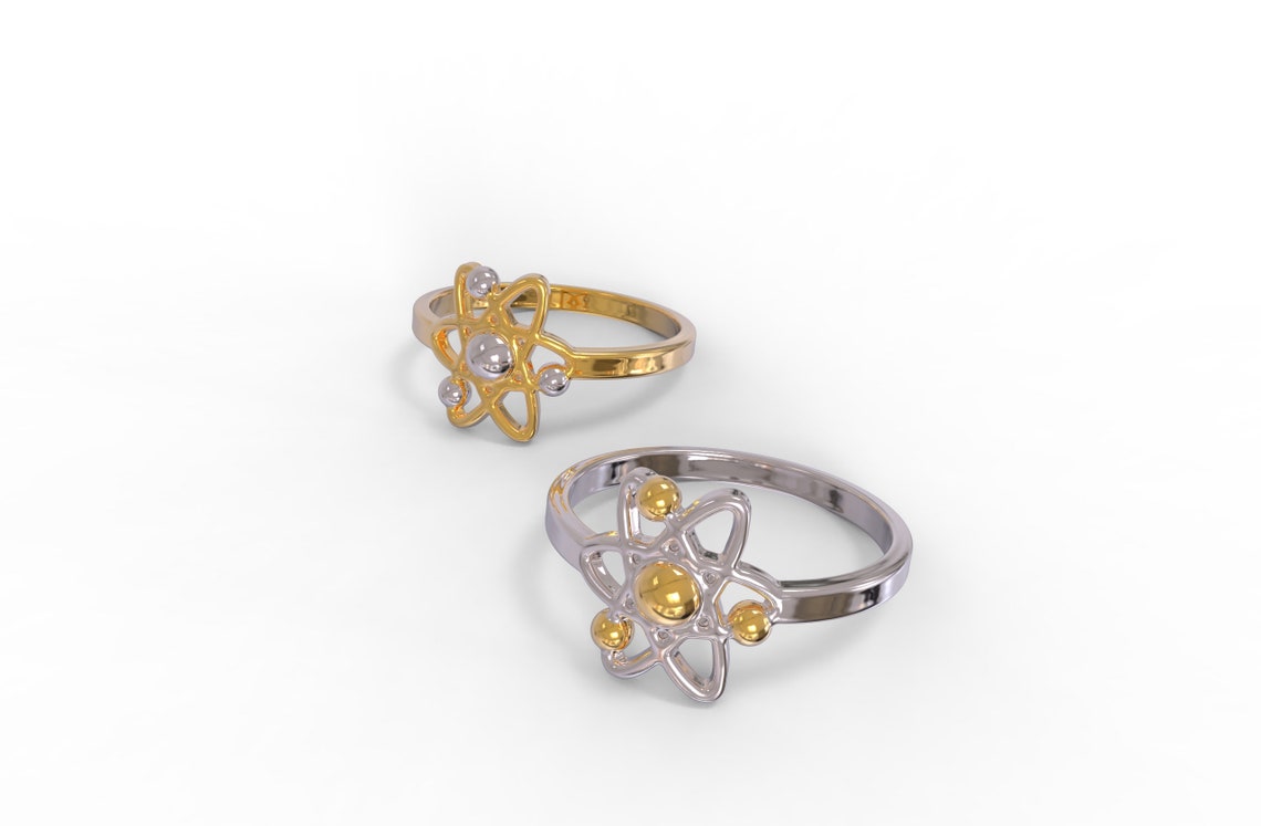Atomic Ring Atom Ring Atom Science Ring Science Etsy