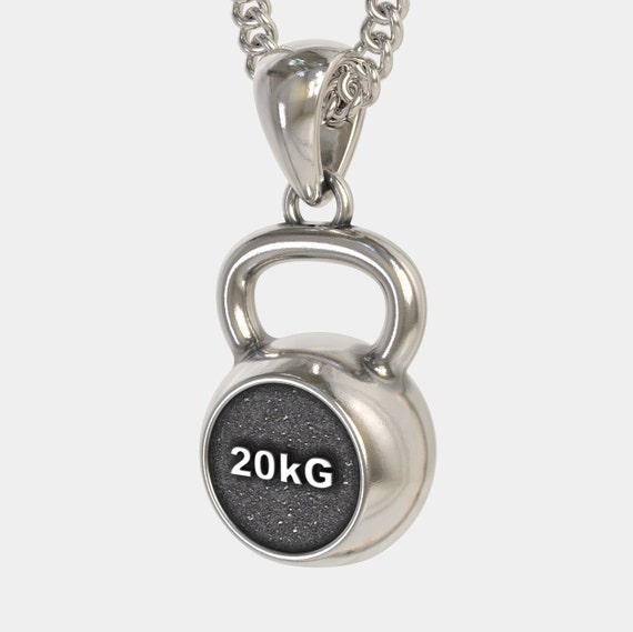 Kettleball Charm Sterling Silver Oxidized Finish Kettleball Charm Sterling Silver Oxidized Finish