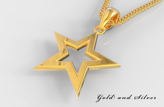 Gold plated star necklace sale