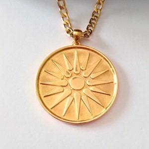Gold Vergina Sun Pendant, Sterling Silver Vergina Sun Necklace, Men's Silver 925 Pendant, Women's Gold Necklace, Gold Vergina Star Pendant