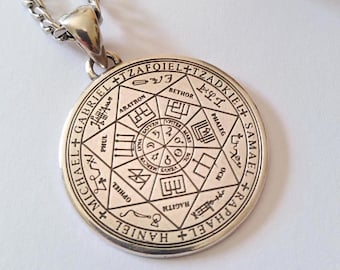 Oxidized Silver 925 Seven Archangels Pendant | Handcrafted Aged Sterling Silver Archangels Necklace | Men's St Michael Archangel Pendant