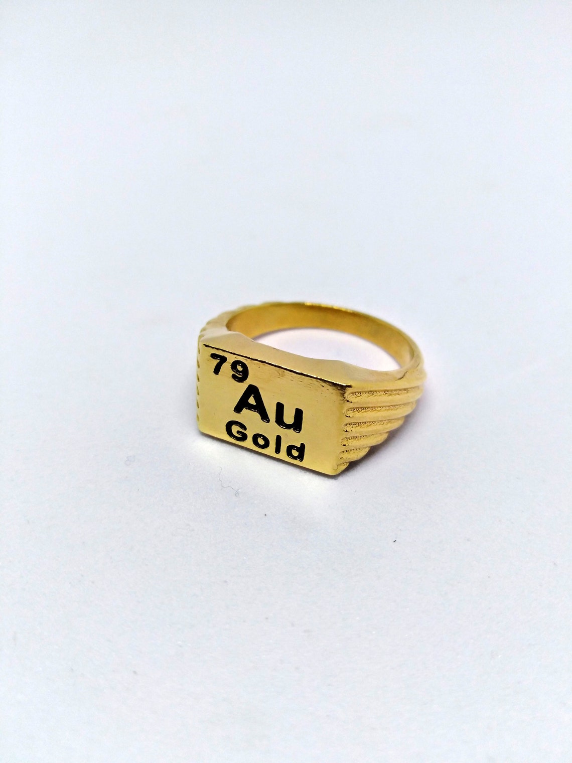 Gold Element Ring Au Gold Ring Periodic Table Ring Periodic Etsy