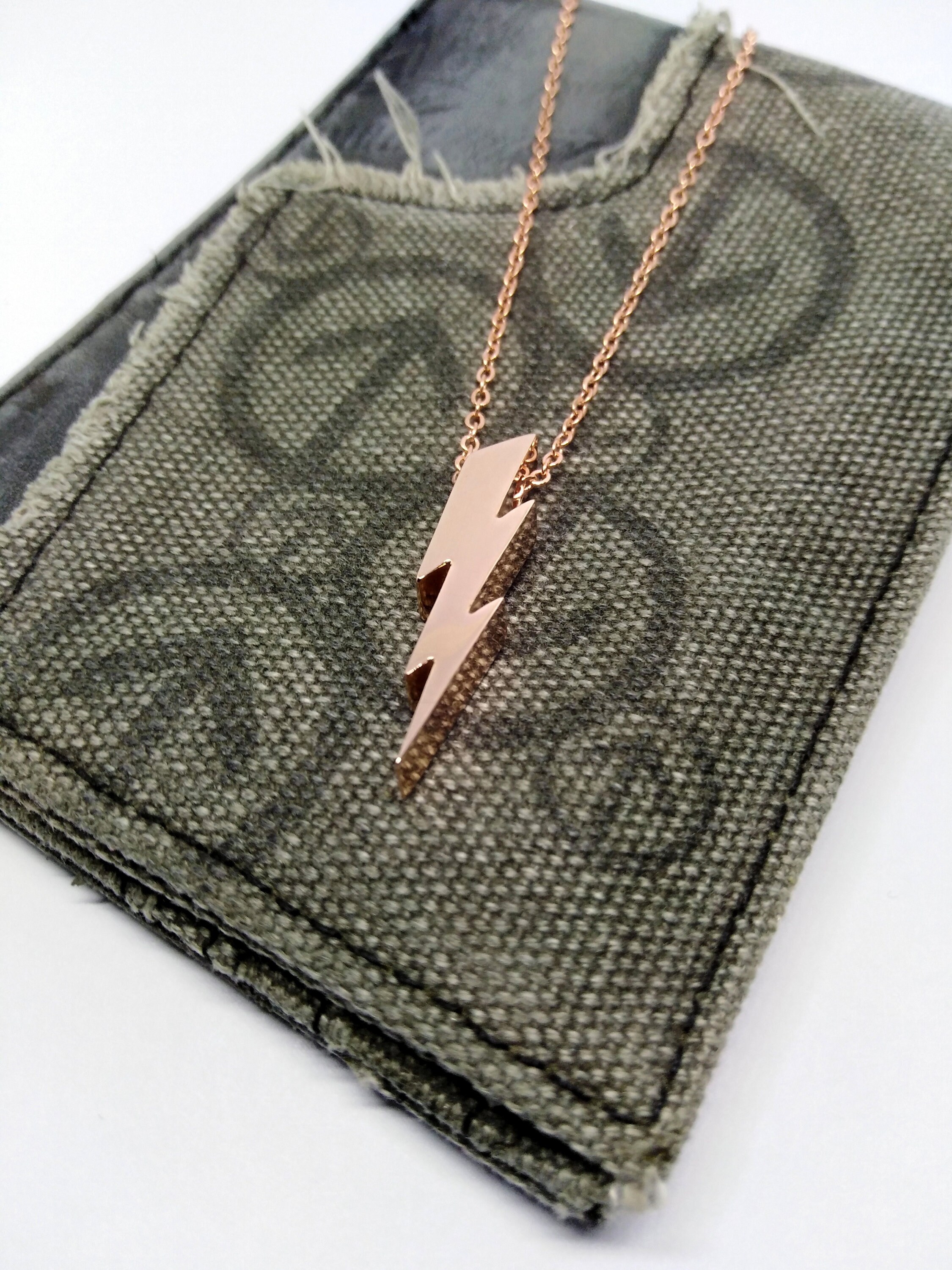Gold Flash Pendant Flash Necklace Flash Jewelry Flash Etsy